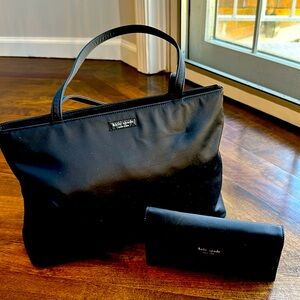 Kate Spade Nylon Tote with Checkbook Wallet